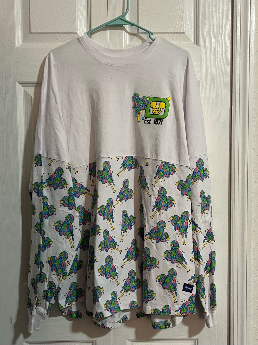 Disney Parks multi colored snacks spirit jersey
